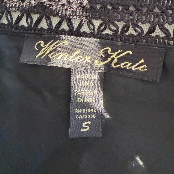 Winter Kate Vintage Silk Black Boho Fringe Cardigan Kimono Duster - Picture 8 of 9